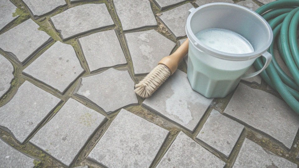 Jak przygotować mieszankę letniej wody i sody oczyszczonej do usuwania zielonego osadu?